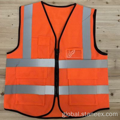 Safety Vest With Pockets class 2 enhance mesh reflective hi-vis Safety vest Manufactory